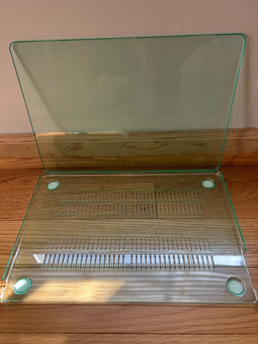Transparent Green Laptop Cooling Stand Cover - Clear Green